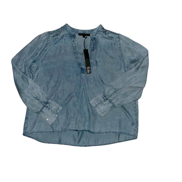 NWT Chambray top size large - Picture 2 of 8